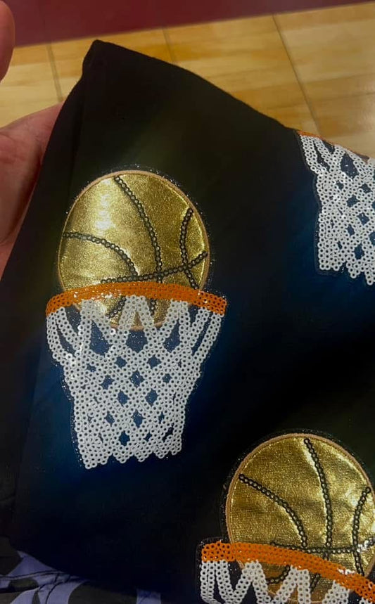 Nothin But Net Sequin Basketball Crewneck Pullover