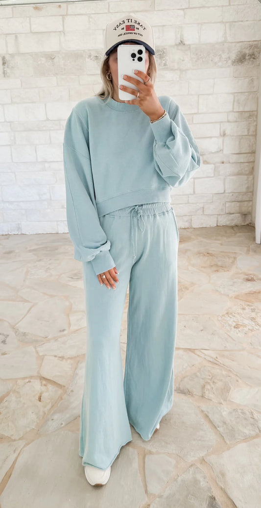 **MORE COLORS** Call Me Cozy Wide Leg Lounge Set