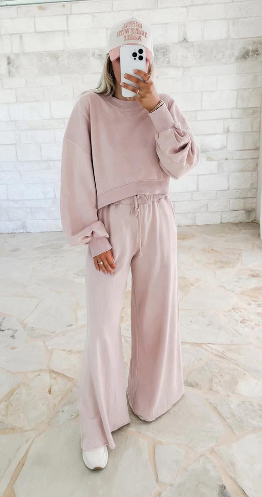**MORE COLORS** Call Me Cozy Wide Leg Lounge Set