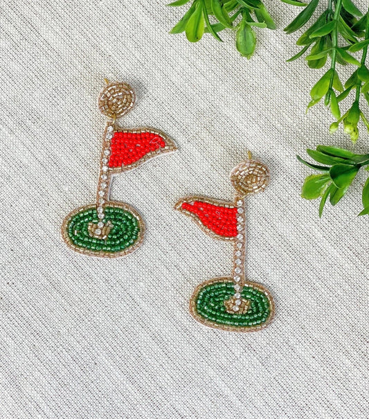Let’s Par Tee Beaded Golf Earrings