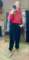 Red Puff Script Happy Holidays Sweater