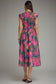Painted Petals Watercolor Print Midi Dress