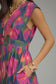 Painted Petals Watercolor Print Midi Dress