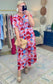 Sunny Disposition Printed Tie Front Midi Dress