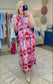 Sunny Disposition Printed Tie Front Midi Dress