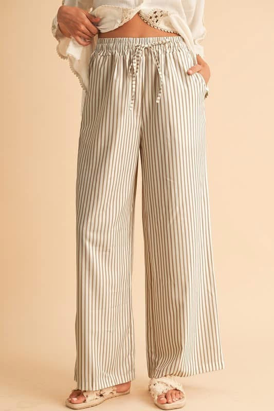 ✨RESTOCK✨ A Fine Line Wide Leg Stripe Pants