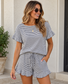 **MORE COLORS** Stripe Ruffle Short Set