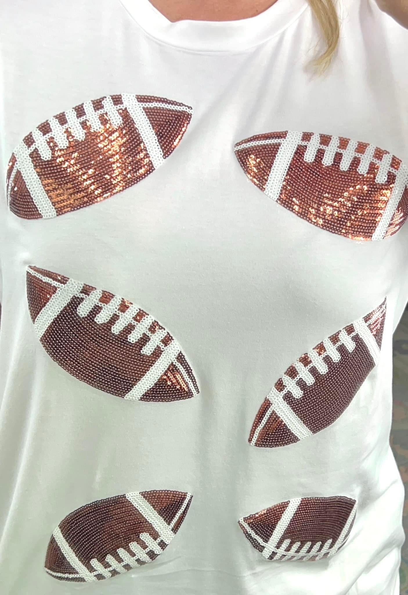 She’s Got Game Sequin Football Tee