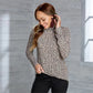 Leopard Print Knit Turtleneck
