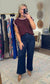 Retro Active Colorblock Trim Blouse