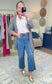 Straight Away Button Down Stripe Blouse