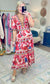 So Much Good Print Tiered Dress