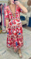 So Much Good Print Tiered Dress