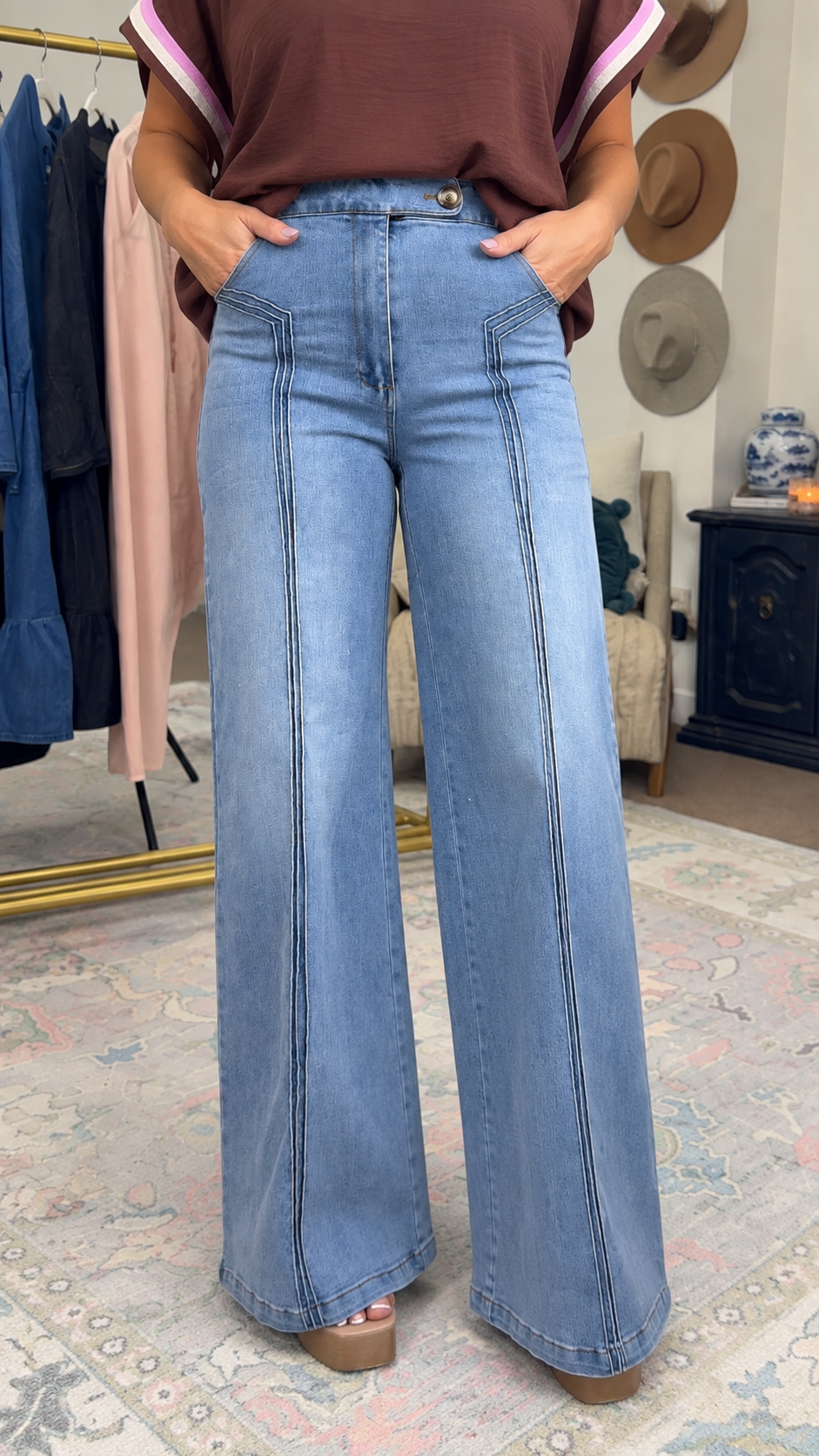 FATE: Long Gone Wide Leg Denim