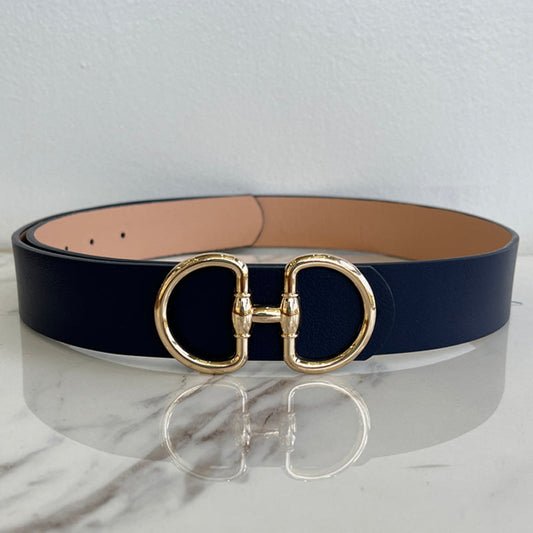 **MORE COLORS** Giddy Up Pebbled Horsebit Belt