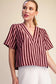 First Impression Colorblock Stripe Blouse