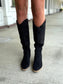 Miracle Mile Vegan Suede Boots in Black