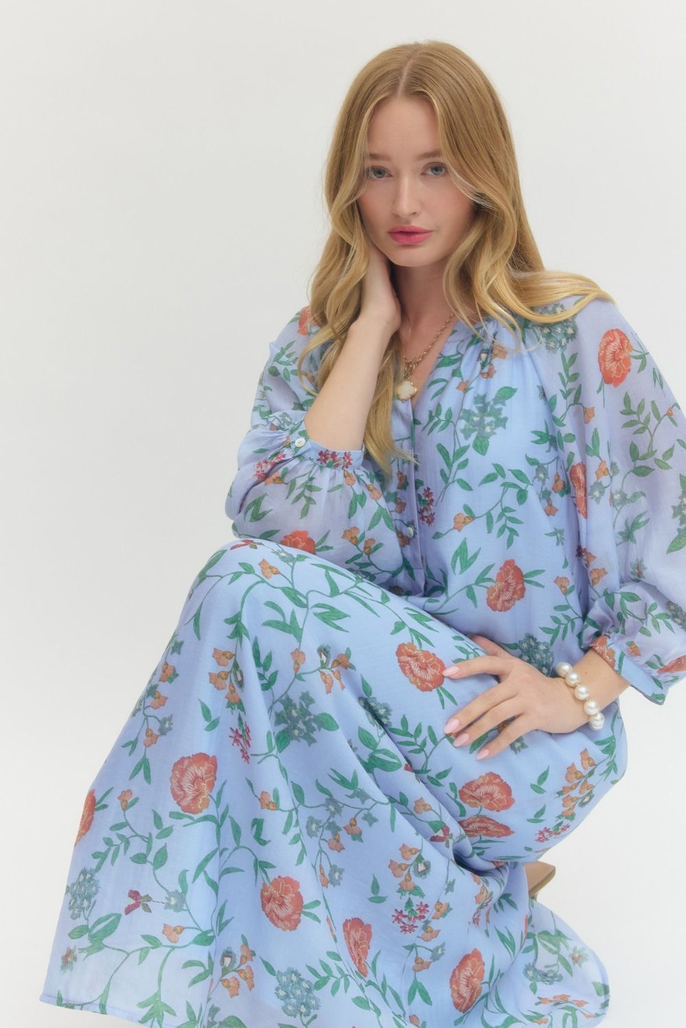 Wander in Bloom Floral Print Maxi Dress