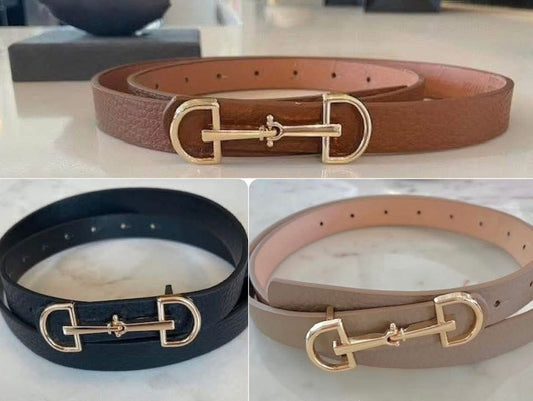 **MORE COLORS** Back in the Saddle Pebbled Horsebit Belt