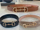 **MORE COLORS** Back in the Saddle Pebbled Horsebit Belt