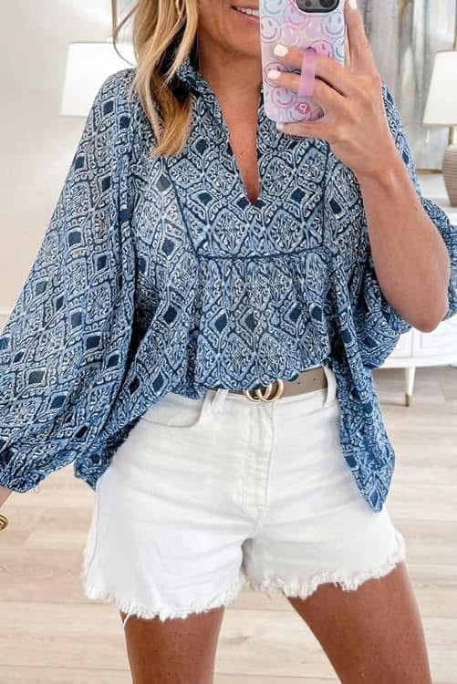 Change In Direction Printed Blouse