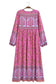 Pink Boho Print Maxi Dress