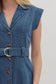 Dream in Denim Belted Shirt Dress