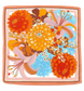 Vintage Blooms Silk Neck Scarf in Orange