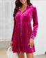 Velvet Baby Doll Shirt Dress