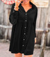 Velvet Baby Doll Shirt Dress