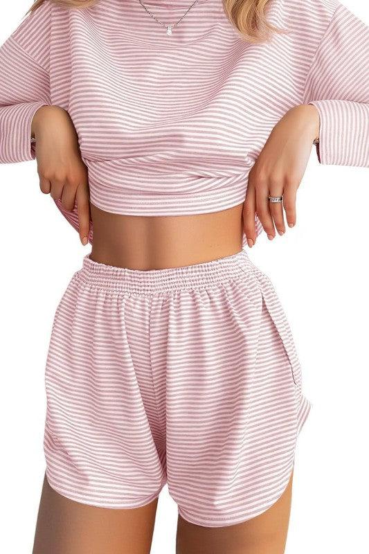 **MORE COLORS** Slumber Slay Stripe Knit Set