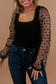 Still Dot It Mesh Sleeve Top