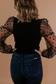Still Dot It Mesh Sleeve Top