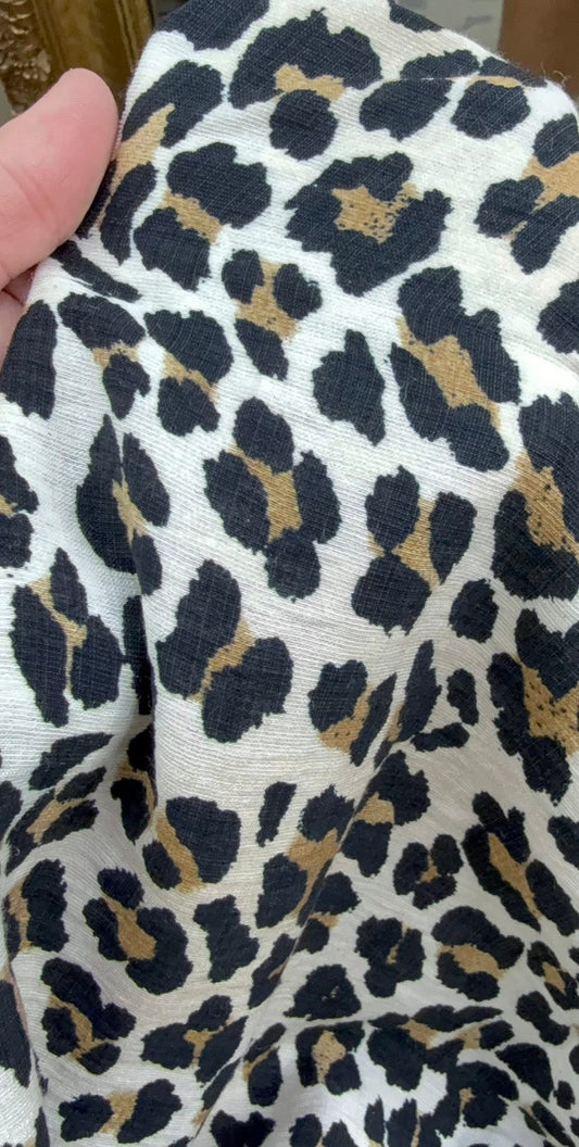 Present Moment Leopard Print Midi Dress