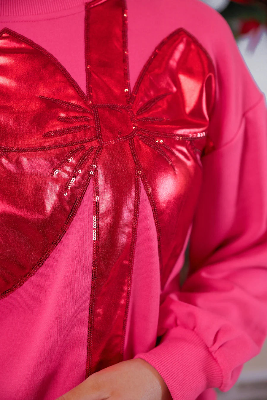 That’s a Wrap Sequin Pullover Top