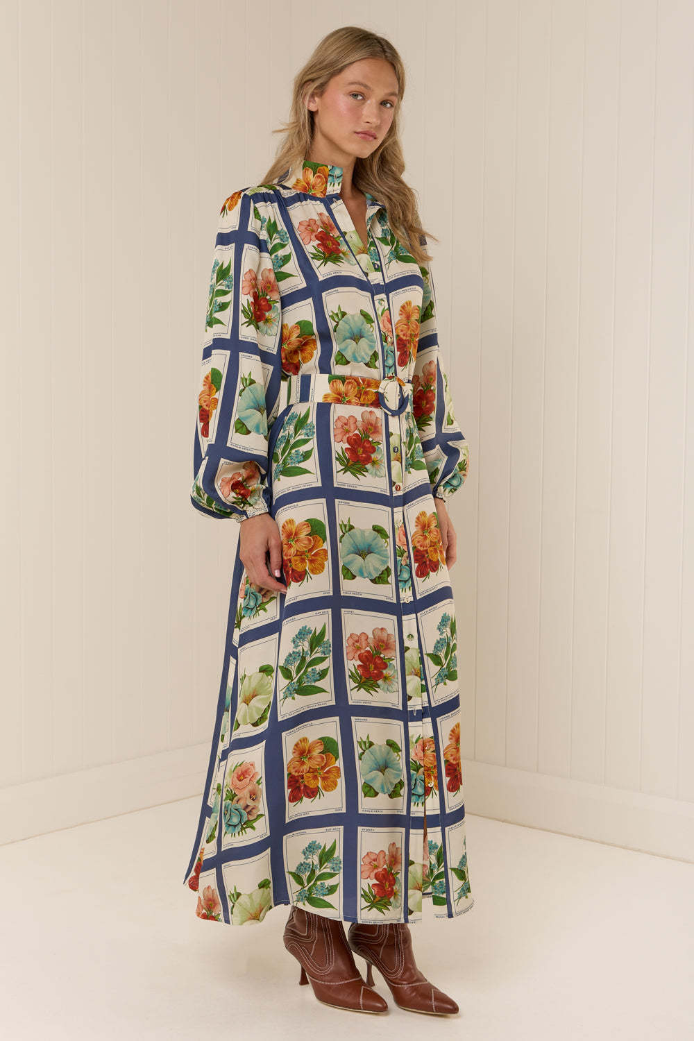 Archive Botanica Belted Midi Dress