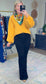 Black Flare Denim Pants