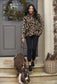Tan Leopard Deep Pile Sherpa Pullover
