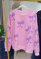 Fit To Be Tied Sequin Bow Pullover Top