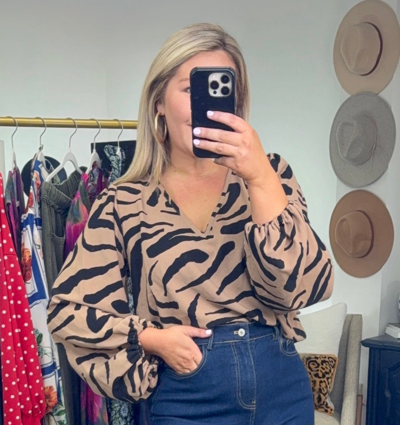 MUD PIE: Rather Be Wild Animal Print Blouse