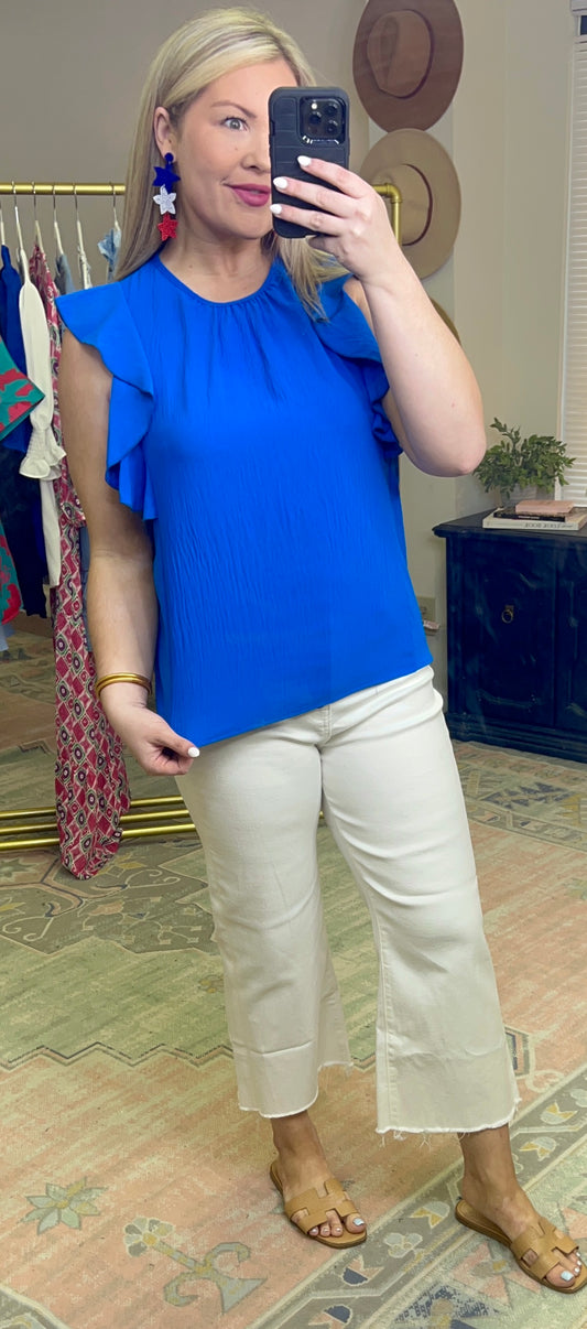 Cascading Ruffle Blouse