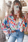 Multicolor Print Billowy Blouse