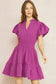 Plum Ruffle Mini Dress