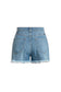 High Rise Mom Raw Hem Shorts