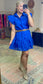 Organza Grid Ruffle Mini Dress