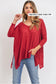 **MORE COLORS** Light Knit Split Tunic Top