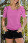 MORE COLORS Puff Sleeve V-Neck Top