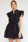 Organza Grid Ruffle Mini Dress