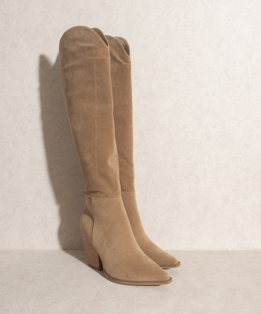Capsule Camel Knee High Western Boots