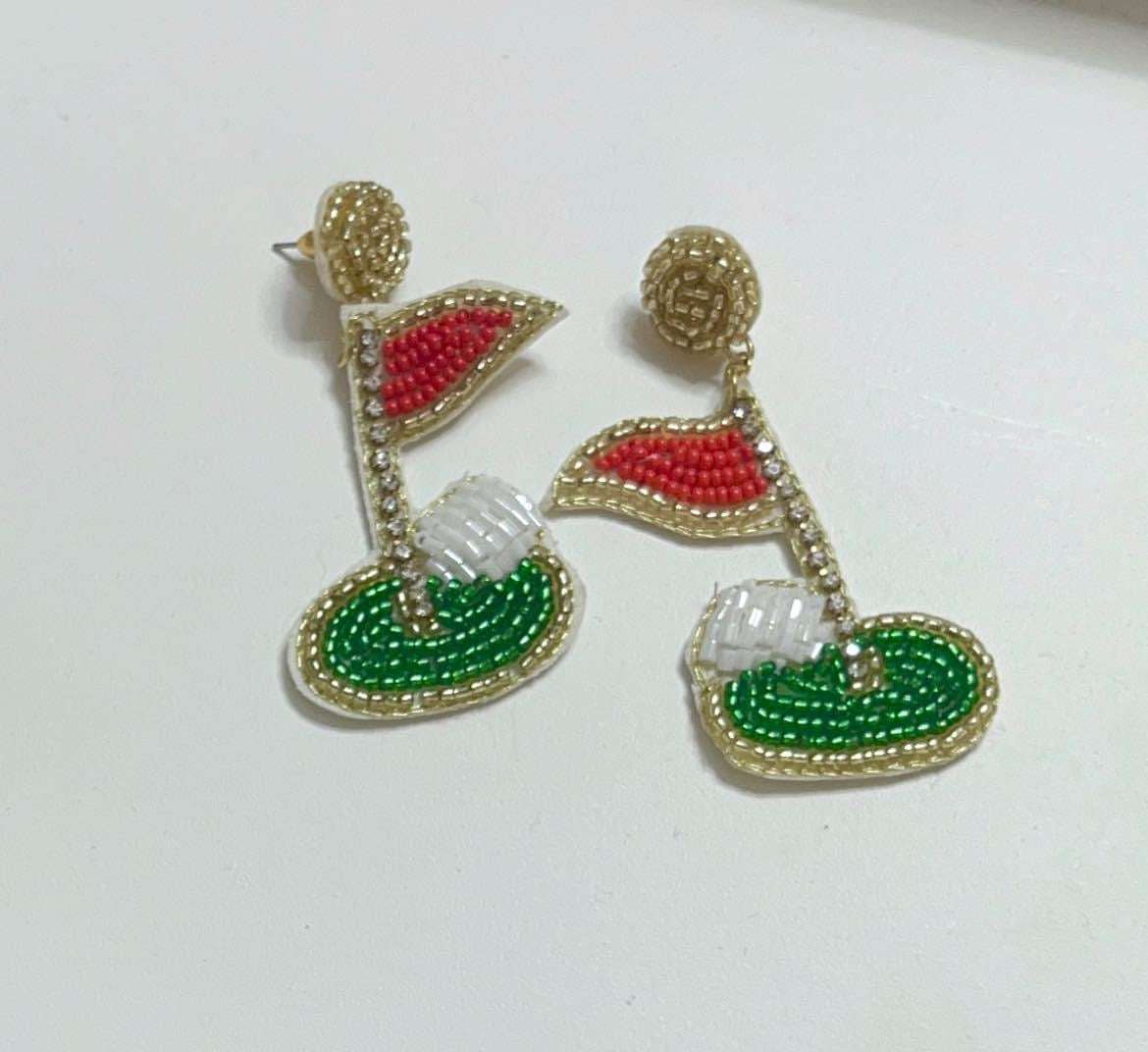 Let’s Par Tee Beaded Golf Earrings